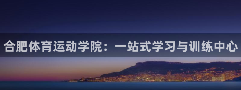 凯发官网下载平台注册要钱吗安全吗:合肥体育运动学院:一站式学